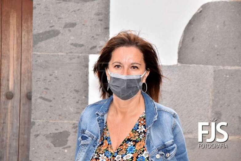 Lidia Mejías, en el momento de llegar este jueves a la sesión plenaria ordinaria/TA.